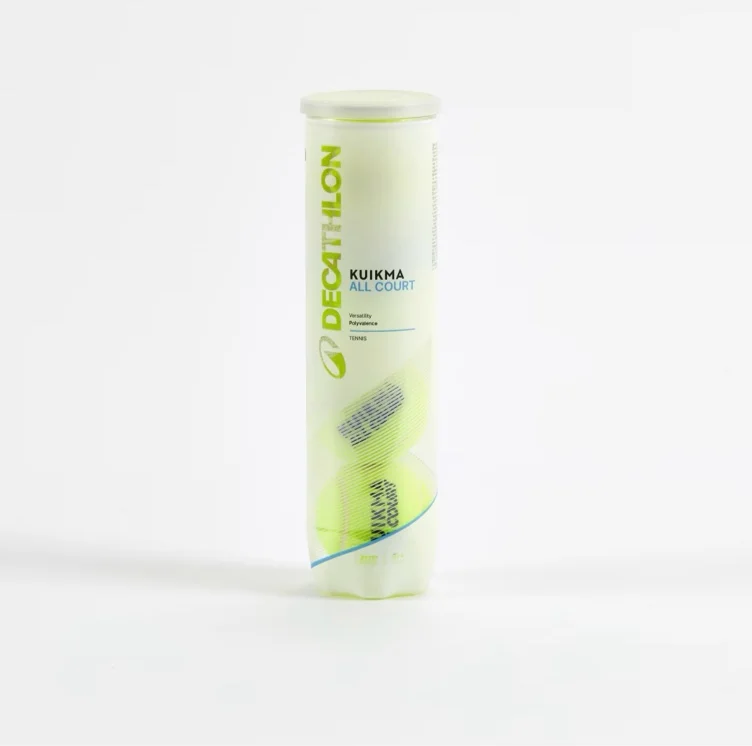 Veelzijdige tennisballen voor training All Court koker van 4 stuks | Decathlon