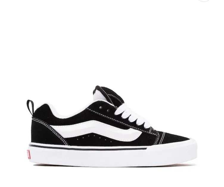 Vans Knu Skool Skate Shoe - Black / True White