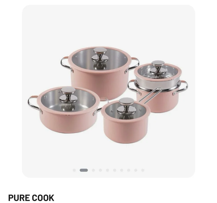 PURECOOK Colored Ceramic-Coated 304 Stainless Steel 4-Piece Cookware Set Series
16cm Milk Pot, 18cm Soup Pot with Steamer Insert , 22cm Hot Pot, 24cm Stock Pot - Pink Ceramic Coating, Multi-Ply Base, Heat-Conducting Silicone Glass Lid, 304 Stainless Steel