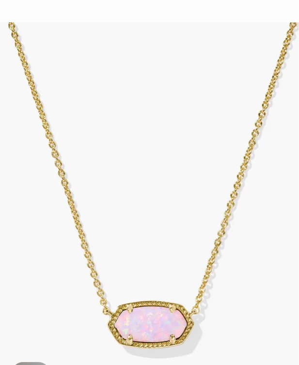 Elisa Gold Short Pendant Necklace