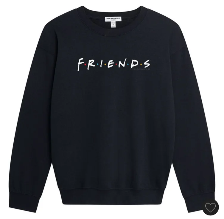Women's Friends Logo Williow Sweatshirt, Athletic Heather, Medium