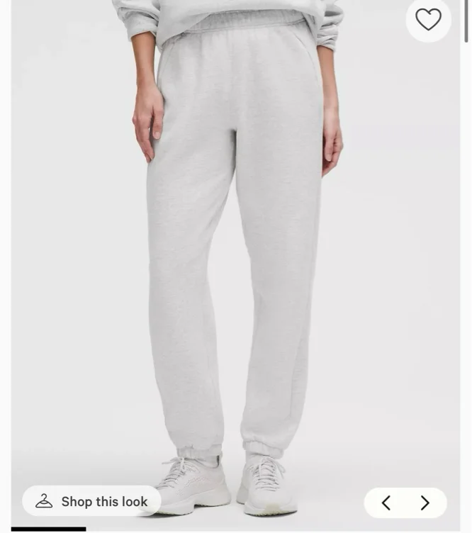 Scuba Mid-Rise Oversized Jogger *Regular - Light Gray S 