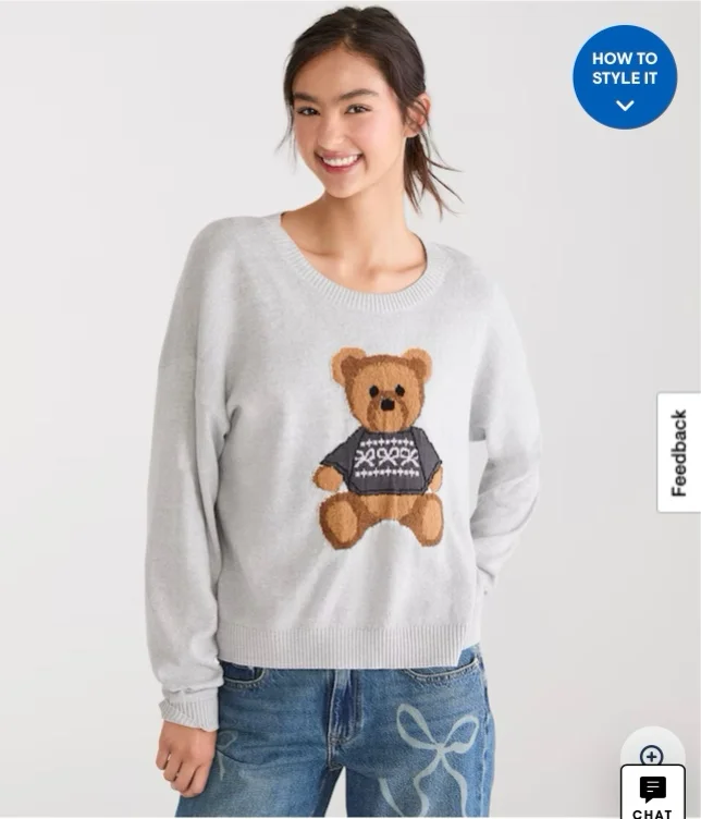 Teddy Bear Crew Sweater