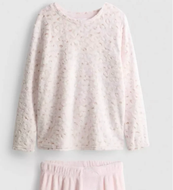 Plush Printed Sweatshirt Pyjamas