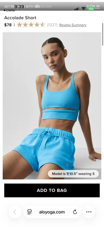 Accolade Short - Azure Blue