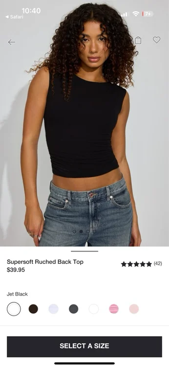 SuperSoft Ruched Back Top
