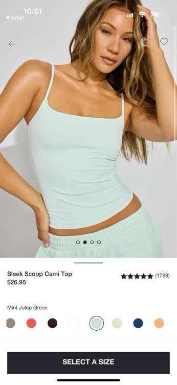 Sleek Scoop Cami Top