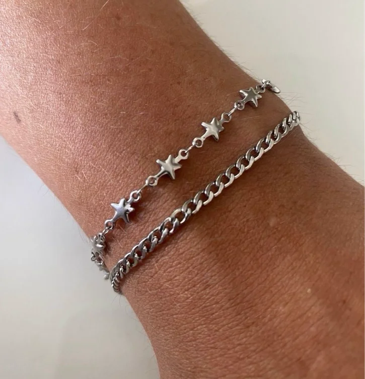 any cute stackable silver bracelets/chains