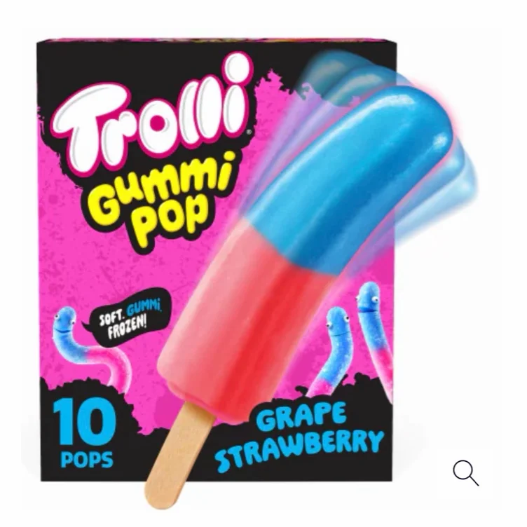 Trolli Grape Strawberry Frozen Gummi Pops