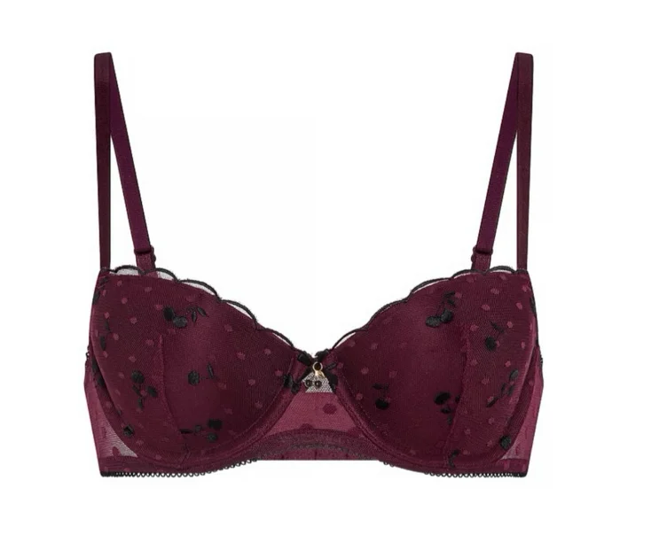cherry polka dots bra