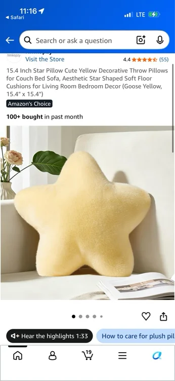 Amazon.com: Nmkopzy 15.4 Inch Star Pillow Cute Yellow Decorative Throw Pillows for Couch Bed Sofa, Aesthetic Star Shaped Soft Floor Cushions for Living Room Bedroom Decor (Goose Yellow, 15.4" x 15.4") : Home & Kitchen