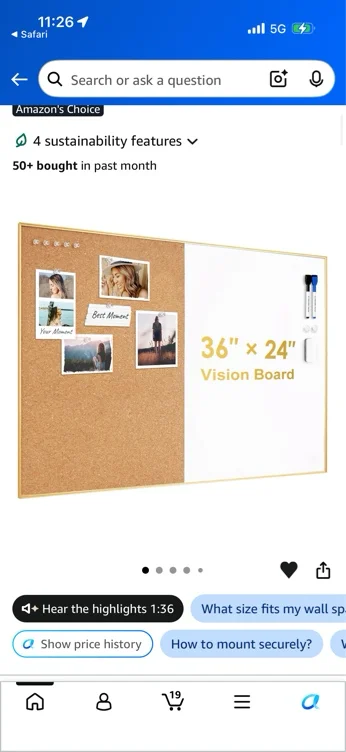 Amazon.com : ARCOBIS Cork Board White Board Combo, 36 x 24 Inch Bulletin Board-Gold Frame, Magnetic Dry Erase Board & Corkboard for Wall, Vision Board for Home, Office, School : Office Products