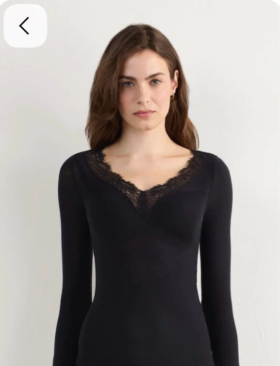 Modal Cashmere Ultralight Long Lace Shirt
