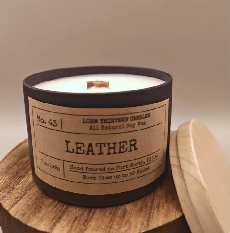 Leather Scented Candle
