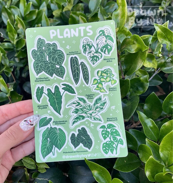 Tropical House Plant Sticker Sheet