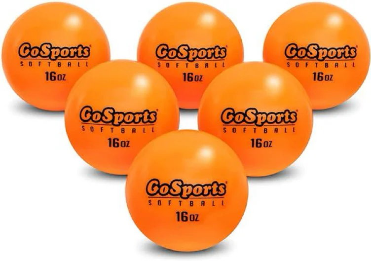 GoSports 3.8" Weighted Training Softballs - 6 Pack BASB-SOFTBALLS-16OZ-6 | Epic Sports