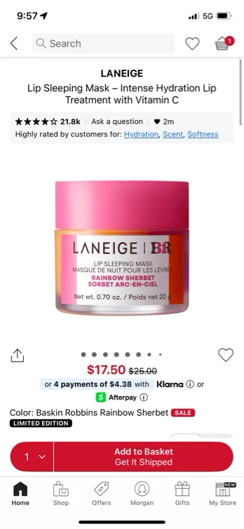 Lip Sleeping Mask – Rainbow Sherbet 