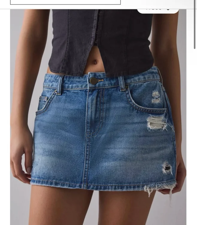 BDG Onna Denim Micro Mini Skirt