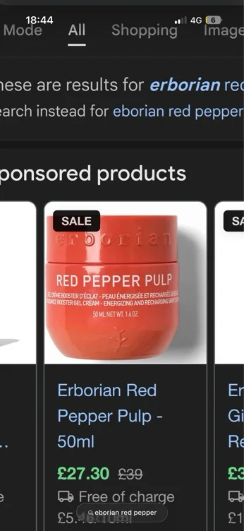 Erborian Red Pepper Pulp Radiance Boosting Moisturiser 50ml