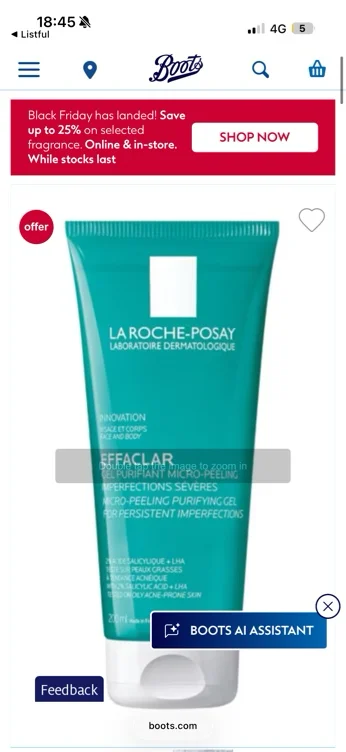 La Roche-Posay Effaclar Micro-Peeling Face and Body Cleansing Gel 200ml