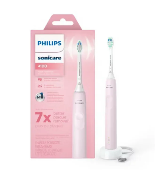 Philips Sonicare 4100 Plaque Control Rechargeable Electric Toothbrush - HX3681/24 - Black