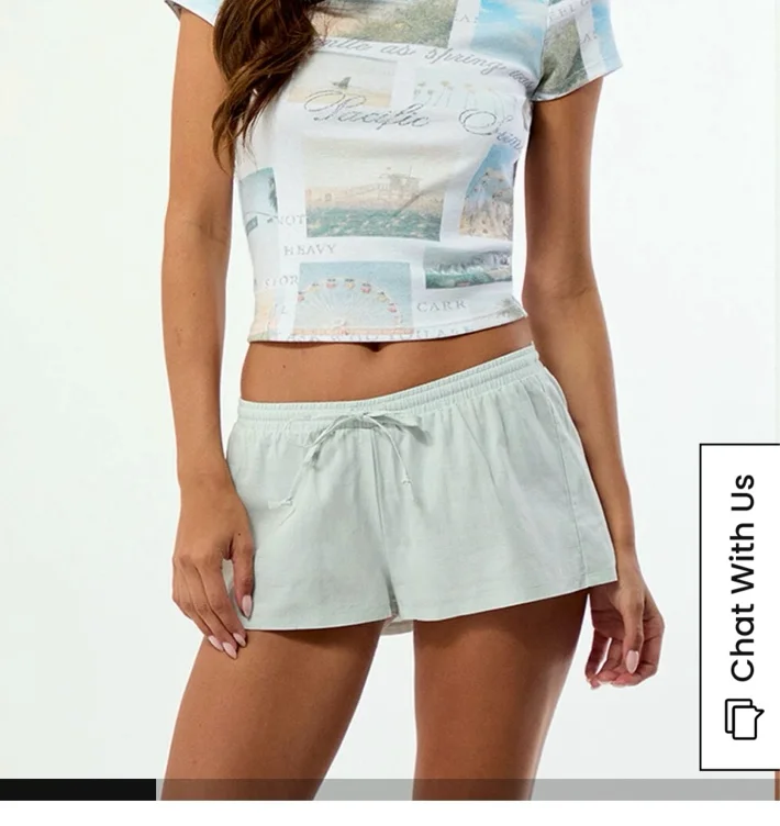 Bekah Drawstring Linen Shorts
