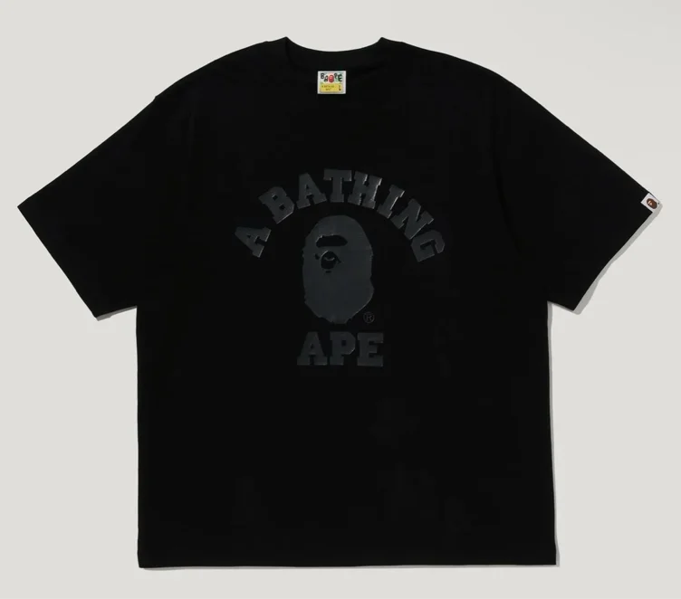 BAPE US BLACK FRIDAY METALLIC COLLEGE RELAXED FIT TEE MENS