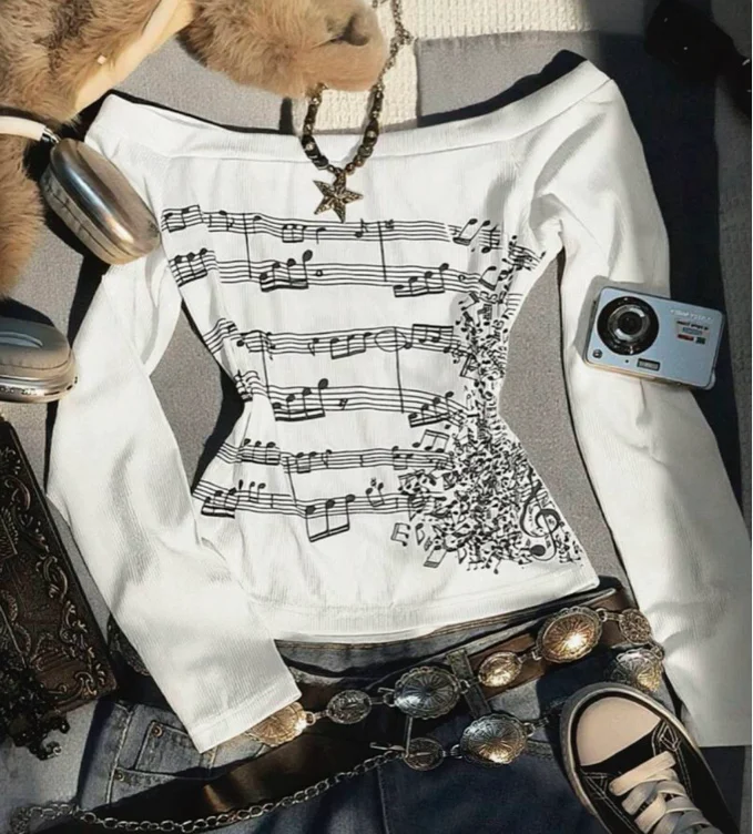 Music design shirt | SHEIN