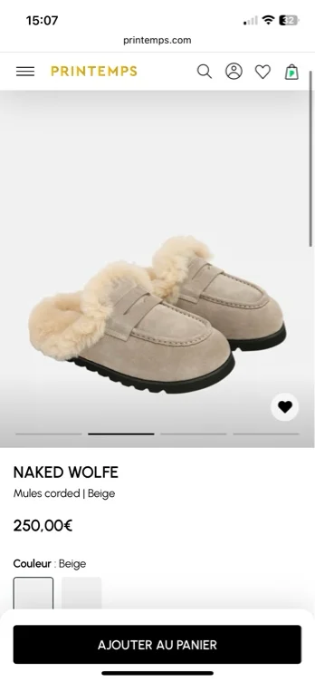 Mules corded Beige Naked wolfe - Femme | Printemps.com