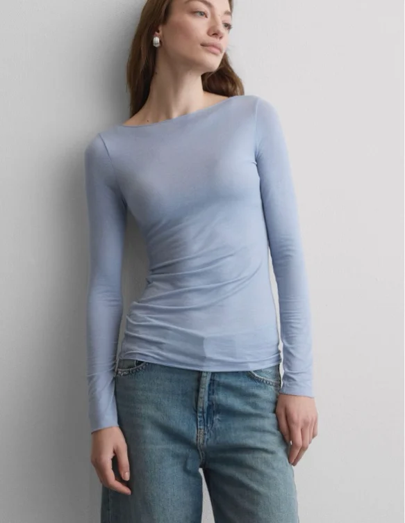 Boat Neck Modal Cashmere Ultralight Jumper