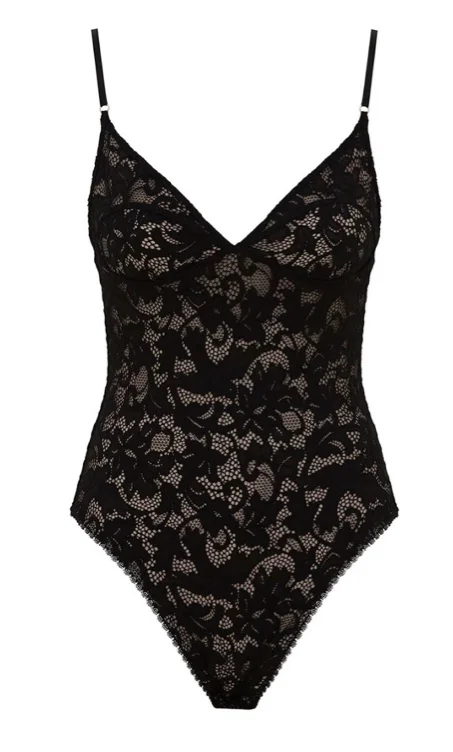 Body senza maniche in pizzo