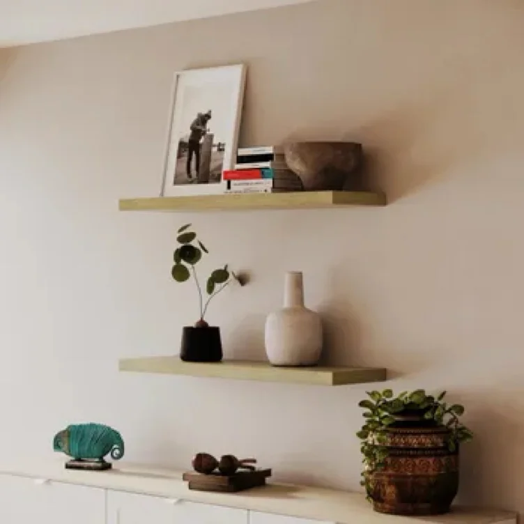 Prateleira de fixação invisível de 90x23.5x3.8cm carvalho | Leroy Merlin