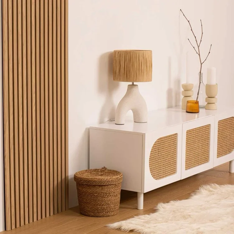 Painel ripado decorativo COLVA natural em mdf 240cm