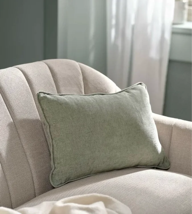 Almofada decorativa HORNFIOL 35x50 chenille verde - 45x45 | Bege