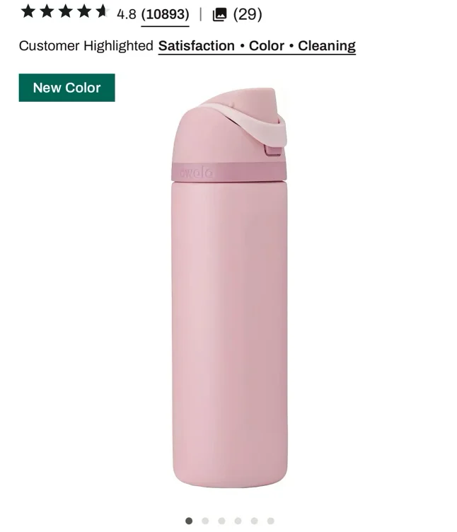 Owala FreeSip 24 fl. oz. Green House BPA Free Water Bottle with Spout Lid