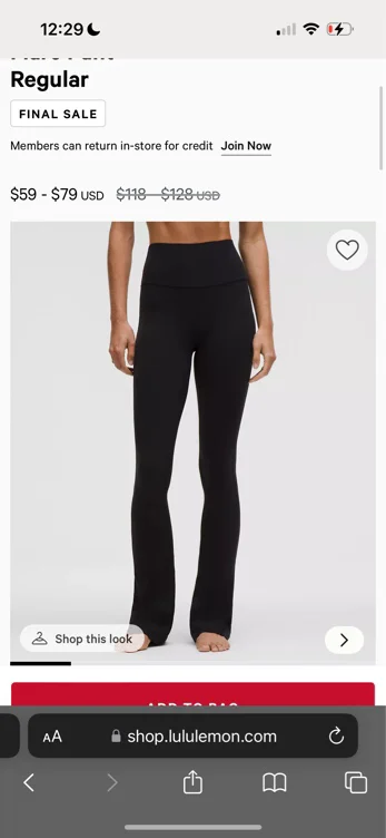 lululemon Align™ High-Rise Mini-Flare Pant *Regular - Raspberry coulis - 16