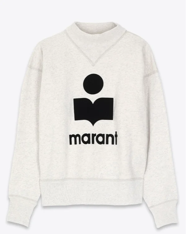Isabel Marant Etoile Sweatshirt Moby – Ecru Noir Velours