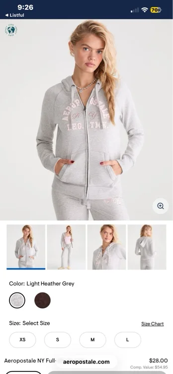 WomenTopsHoodies + SweatshirtsAeropostale NY Full-Zip HoodieAeropostale NY Full-Zip Hoodie