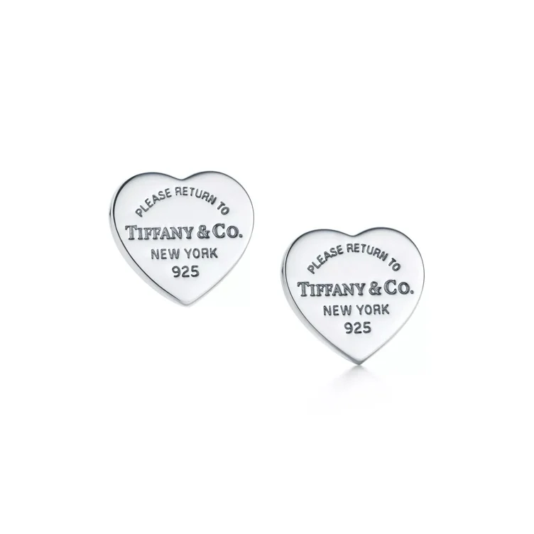 Return to Tiffany® Heart Tag Stud Earrings in Silver, Mini