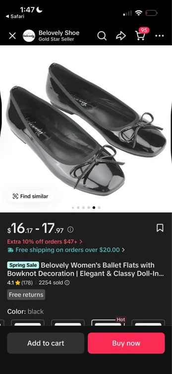 Belovely Women's Ballet Flats with Bowknot Decoration | Elegant - TikTok Shop