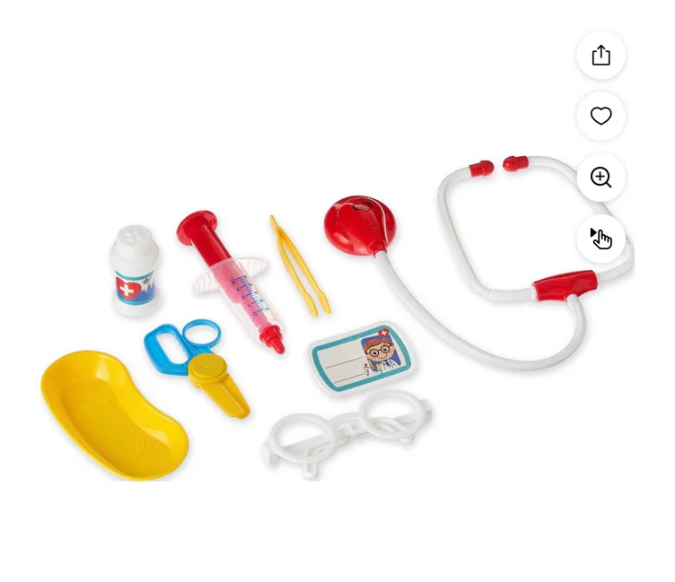 Kid Connection Doctor Case, 9 Pieces, Plastic Toddler Toys