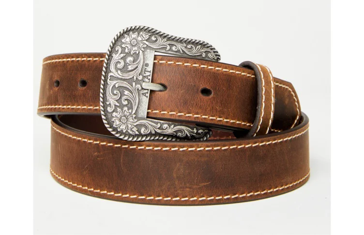 Ariat Women's Leather Belt with Engraved Buckle | Boot Barn