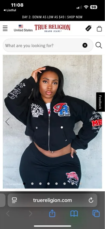 

CRYSTAL PATCH ZIP HOODIE - Black | True Religion

