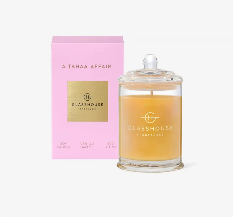 Glasshouse Fragrances Soy Candle 60G  Tahaa Affair - Peter Alexander Online