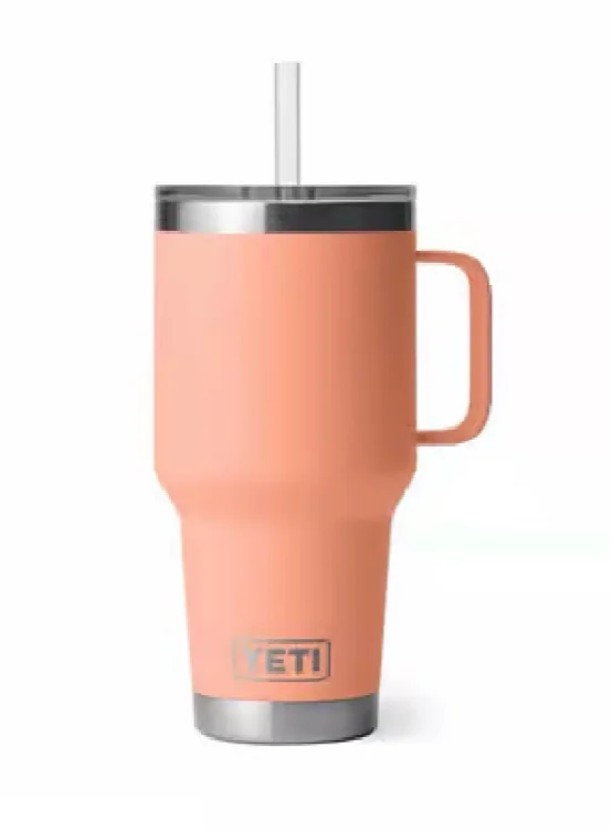 YETI Rambler 42 oz Rescue Red BPA Free Straw Mug