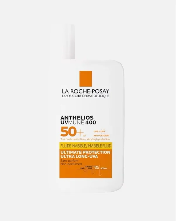 La Roche-Posay Anthelios UVMUNE 400 Onzichtbare Zonnebrand Fluide SPF 50+ | Zeer Hoge Bescherming | Alle Huidtypes 50 ml - Farmaline