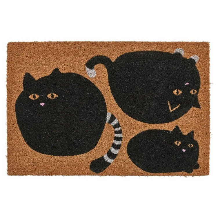 VÄGTYP Door mat - cat black/natural 2 ' 0 "x2 ' 11 "