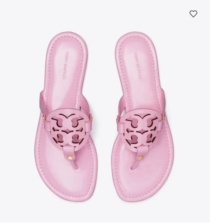 Miller Patent Sandal in Pink, size 7