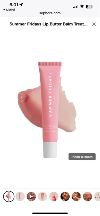 Lip Butter Balm Treatment for Hydration + Nourishing Shine - vanilla