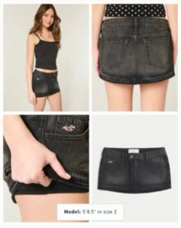 Ultra Low-Rise Twill Icon Micro Mini Skort
